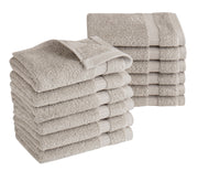 Villa Turkish Cotton Washcloths - 12 Pieces - Classic Turkish Towels