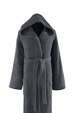 Classic Turkish Towels Unisex Premium Cotton Hooded Bathrobe - Luxury Plush Long Terry Cloth Robe - Classic Turkish Towels