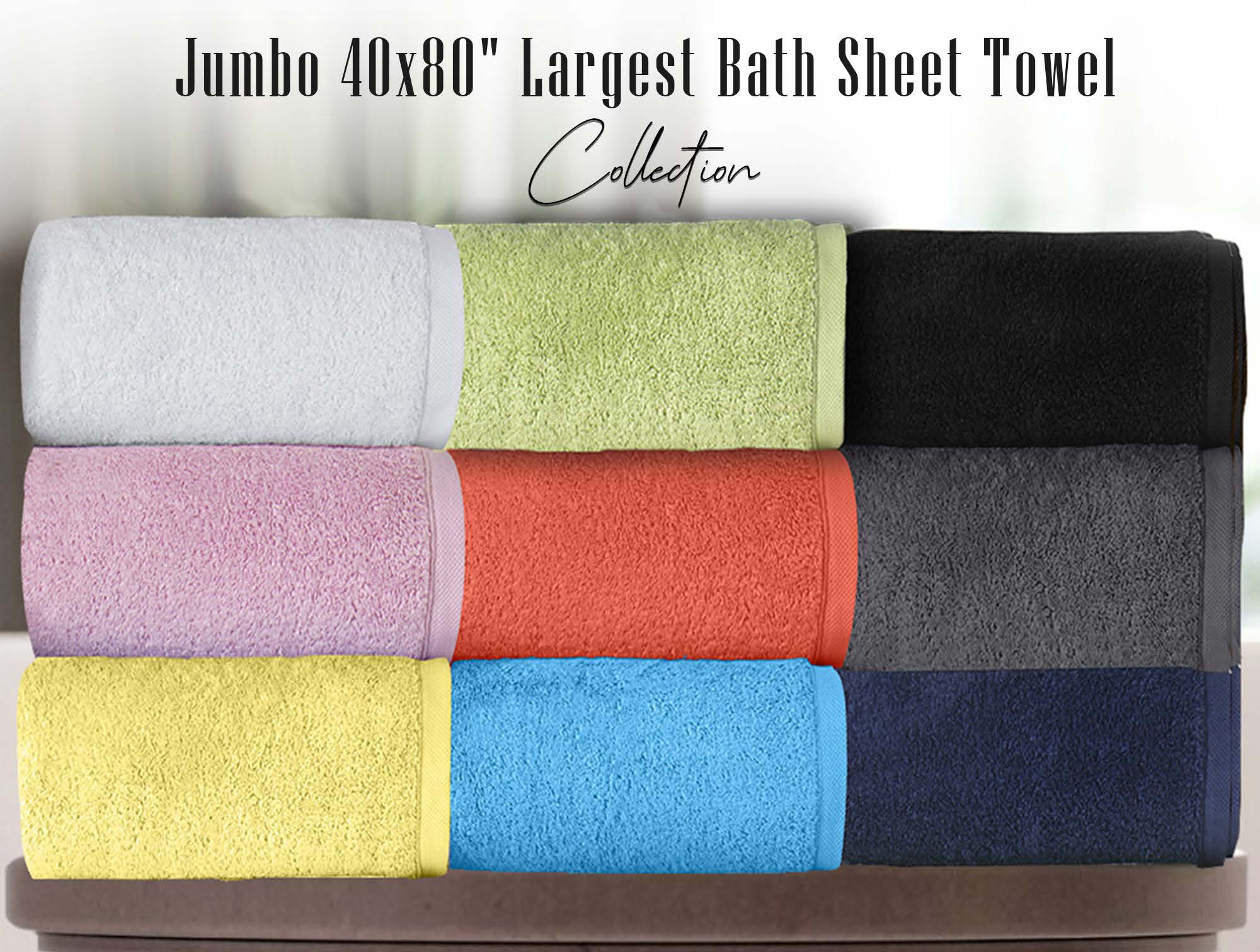 Textilom 100% Turkish Cotton Oversized Luxury Bath Sheets, Jumbo & Extra Large  Bath Towels Sheet For Bathroom And Shower With Ma
