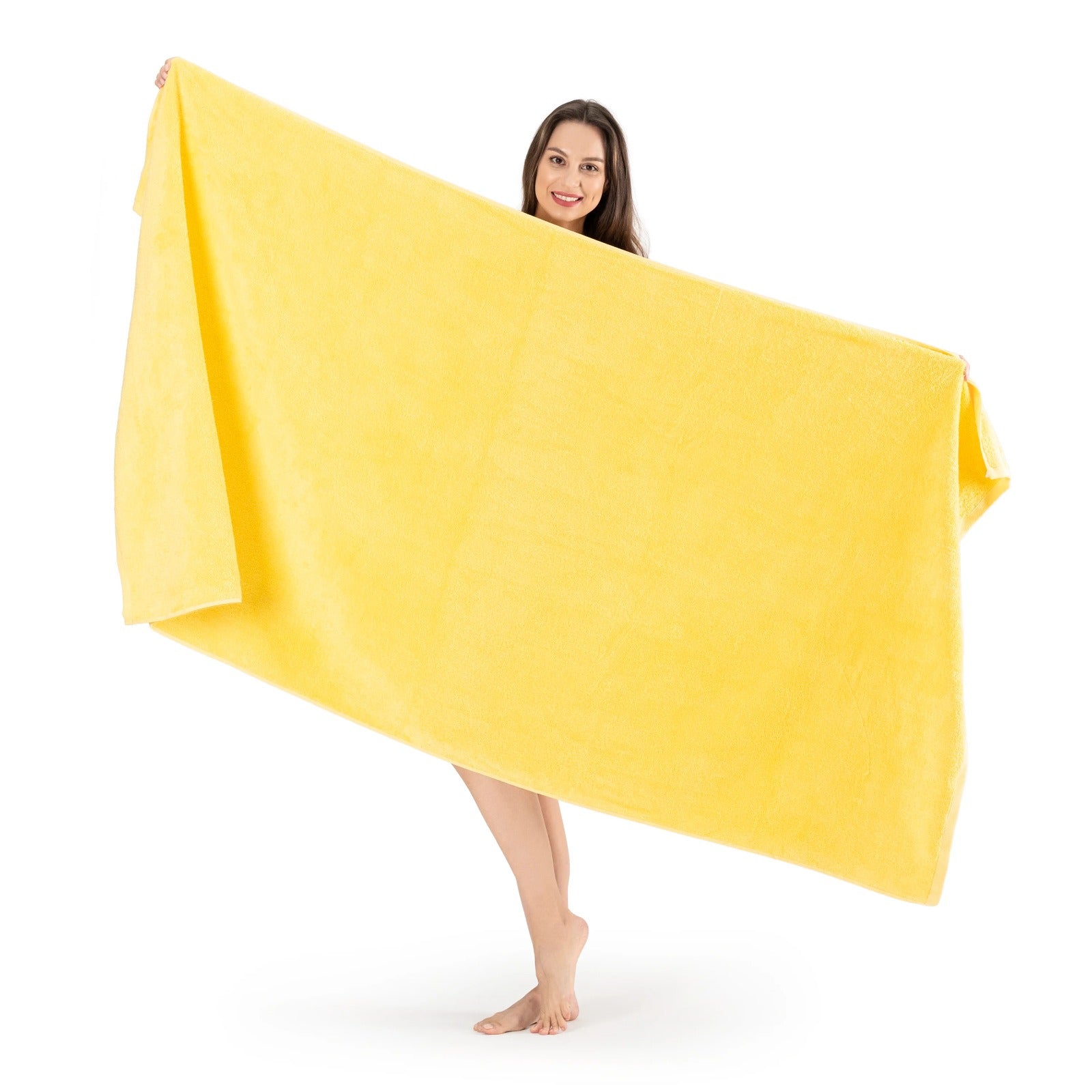 Wokaku  Quick-Dry-Extra-Large-Bath-Towel-Bathroom-Towels-Bath-Sheet-Towels-Large-Bathroom-Big-Bath-Towels-Super-Soft-Large-Towel  (Yellow)