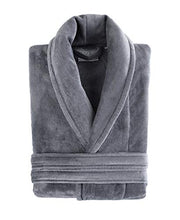 Classic Turkish Towels - Unisex Luxury Plush Velour Premium Cotton Bathrobe - Ultra Soft And Absorbent Long Robe - Classic Turkish Towels