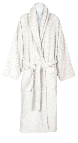 Duchene Jacquard Turkish Cotton Bathrobe - Classic Turkish Towels