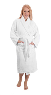 White Waffle Terry Turkish Cotton Bathrobe - Classic Turkish Towels
