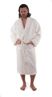 White Waffle Terry Turkish Cotton Bathrobe - Classic Turkish Towels