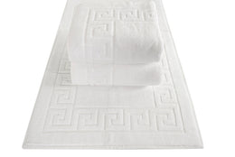 Cambridge Turkish Cotton Greek Key Bath Mat - 3 Pieces - Classic Turkish Towels
