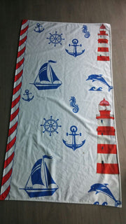 Miami Printed Turkish Cotton Summer Beach Towel - Classic Turkish Towels