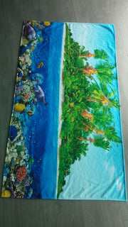 Miami Printed Turkish Cotton Summer Beach Towel - Classic Turkish Towels