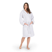 NINE WEST - Hooded Terry Robe  - 100% Turkish Cotton - Classic Turkish Towels