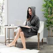 NINE WEST - Hooded Terry Robe  - 100% Turkish Cotton - Classic Turkish Towels