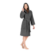 NINE WEST - Hooded Terry Robe  - 100% Turkish Cotton - Classic Turkish Towels