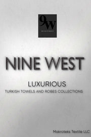 NINE WEST - Hooded Terry Robe  - 100% Turkish Cotton - Classic Turkish Towels