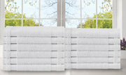 Amadeus Luxury Turkish Cotton Soft Washcloths - 12 Pieces - Classic Turkish Towels