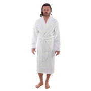 White Terry Cloth Turkish Cotton Bathrobe - Sizes Small to 5XLT - Classic Turkish Towels
